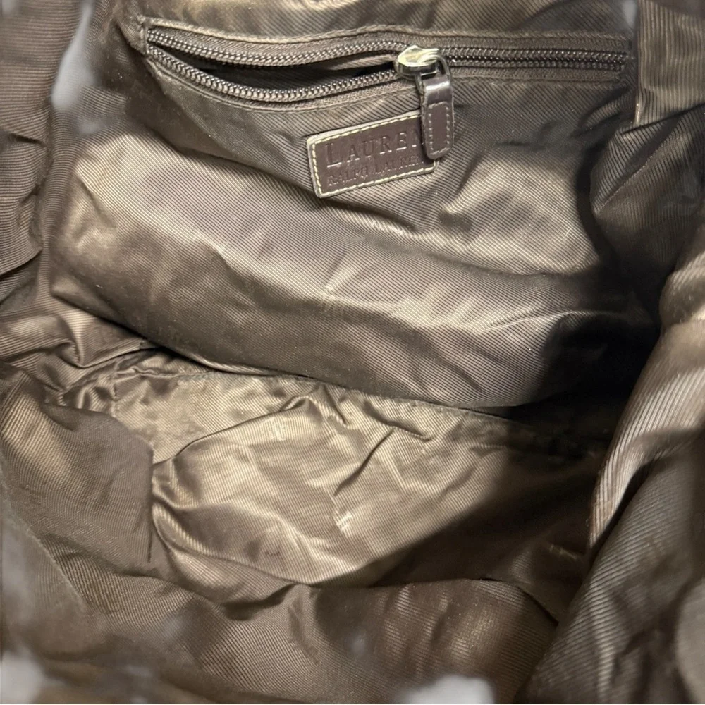 Ralph Lauren Dark Brown Leather Hobo Bag